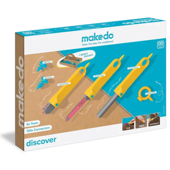 Makedo kartonnen bouwpakket DISCOVER 126st voor 1-5 makers