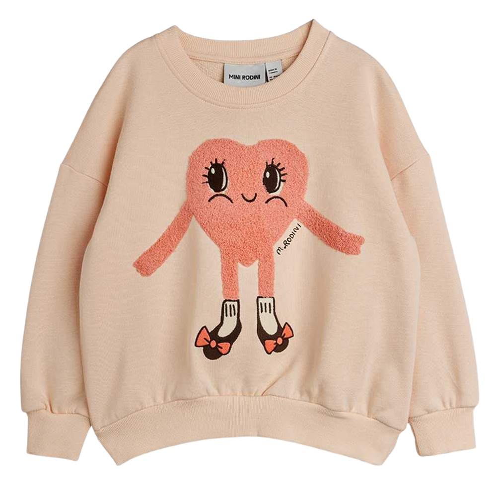 Mini Rodini Heart in shoes chenille sweatshirt pink – Mevrouwaardbei