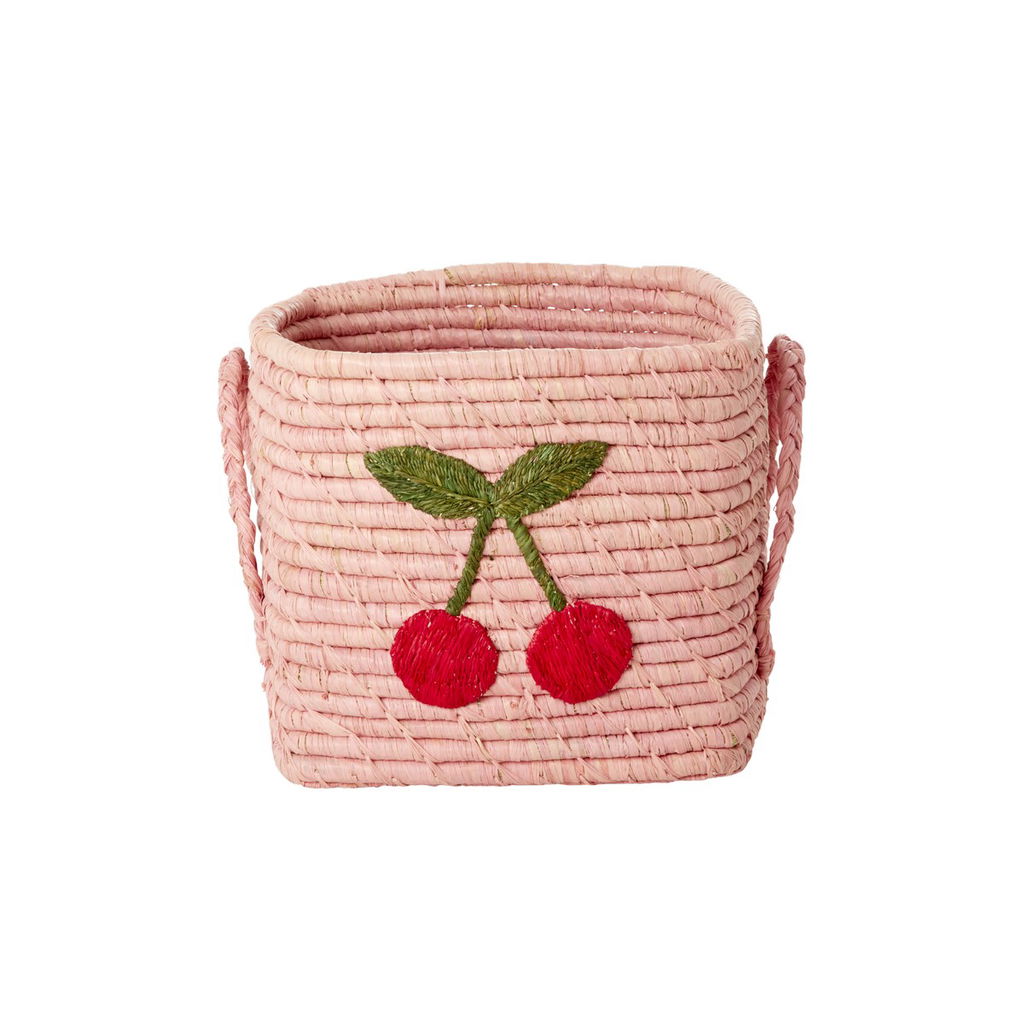 Rice - Opbergmand - Raffia - Hero Theme - Pink - Medium Rice - Opbergmand - Raffia - Hero Theme - Pink - Medium
