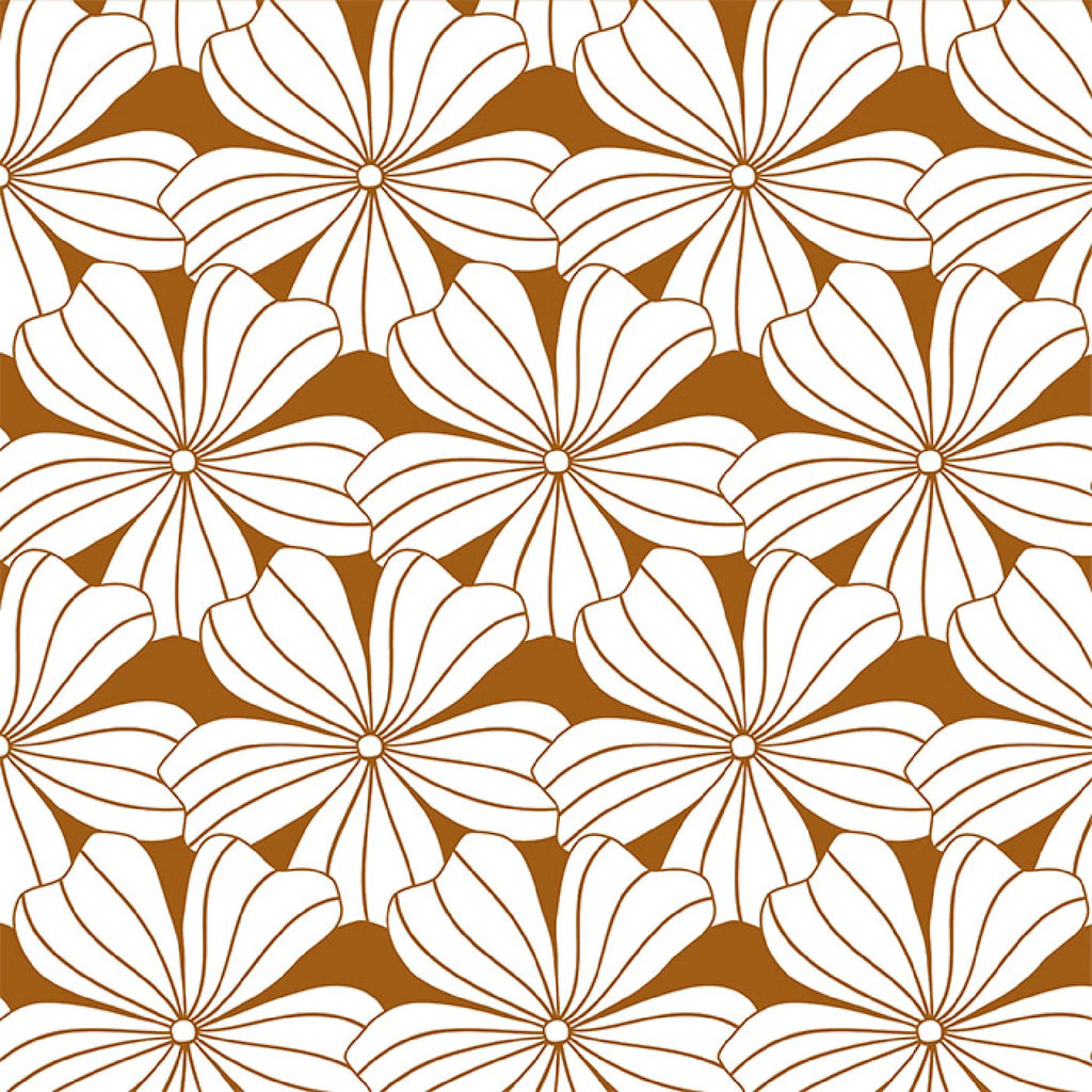 SwedishLinensFlowersCinnamonBrownpattern